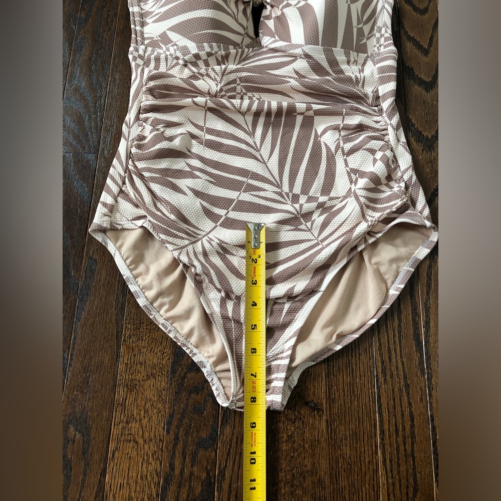 Kona Sol Women's L Palm Pique Bandeau Full Coverage One Piece Swimsuit - EUC! - Picture 10 of 15